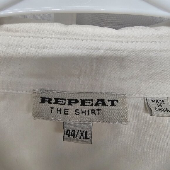 Repeat The Blouse Off White Pintuck Tunic Blouse Cottagecore Prairie Boho XL - Picture 9 of 11